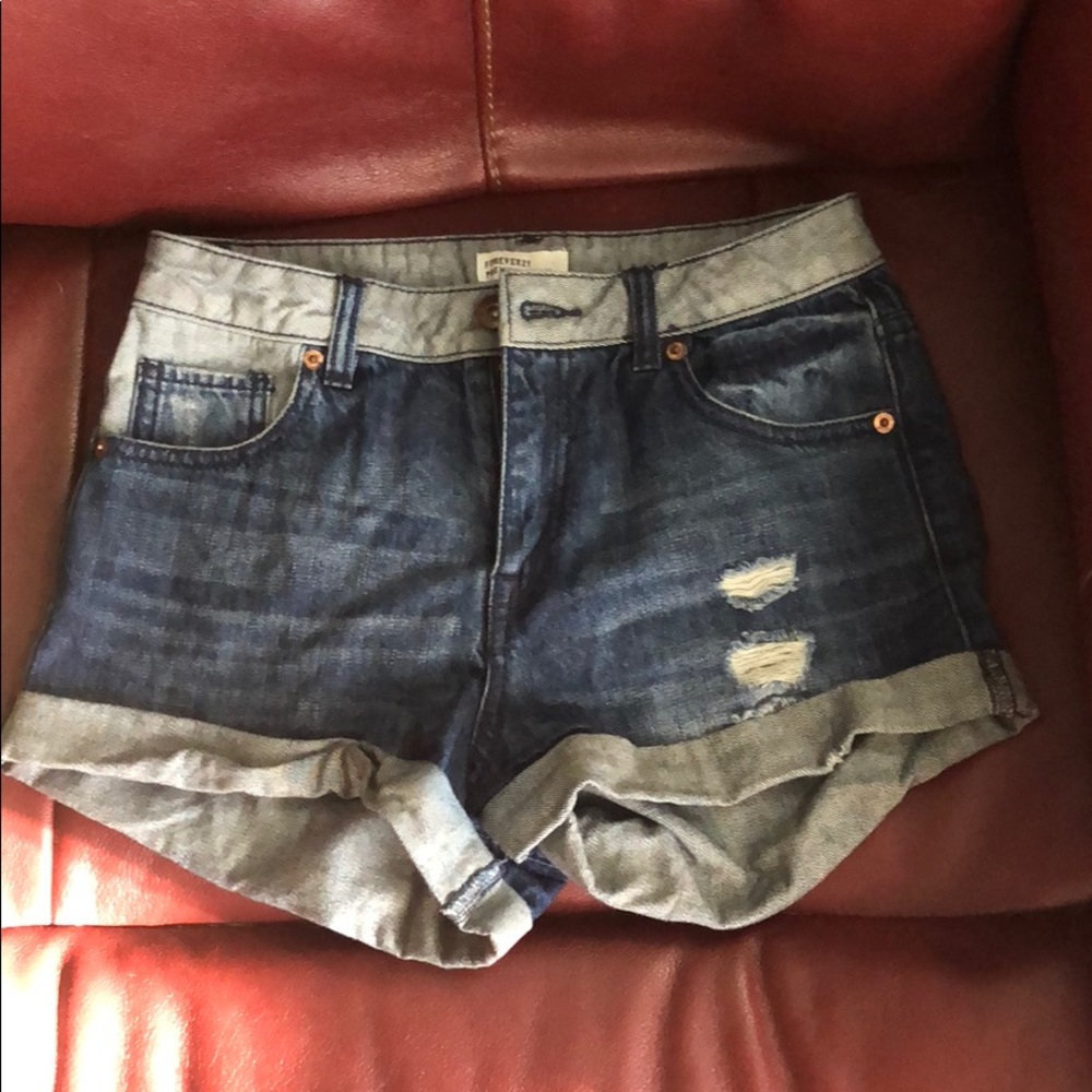 Denim shorts